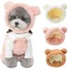 Cute Cosplay Costume Pet Accessories Cat Hat Headgear Short Plush Bear Puppy Cap