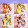 Cute Pikachu Eevee Keychain Adorable Couple Gift Silicone Key Accessory Bag Charm