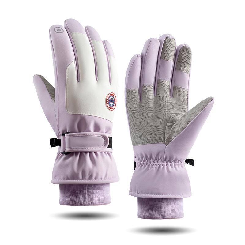 Зимние уличные флисовые теплые водонепроницаемые и противоскользящие перчатки с сенсорным экраном для езды на электровелосипеде и альпинизма