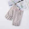 Anti-slip Cycling Gloves Cotton Sunscreen Gloves Fashion Women Half-finger Gloves  for Cycling