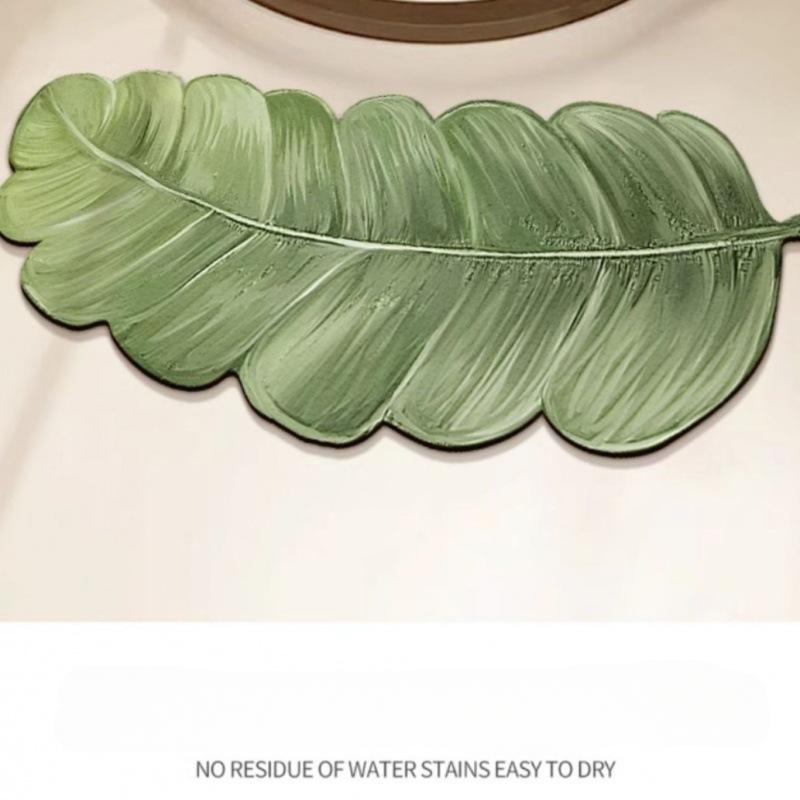 Зелень Ванная Водопоглощающие Нескользящие Быстросохнущие Коврики Бытовые Формованные Грязеотталкивающие Износостойкие Ковры