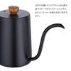 MERMOO YILAN Coffee Pot Drip Pot Kettle Narrow Mouth 600ML Wooden Pattern Camping Coffee Drip Utensil Coffee Pot Coffee Maker Pot Coffee Tool (Black)
