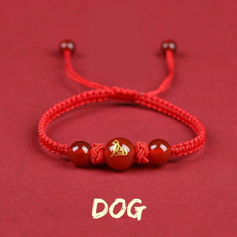 Китайский Зодиак Красный Веревочный Плетеный Браслет Год Удачи Ювелирные Изделия Для Мужчин Женщин Подарок