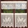 Комплект из трех кружевных занавесок с узором «Петух»
