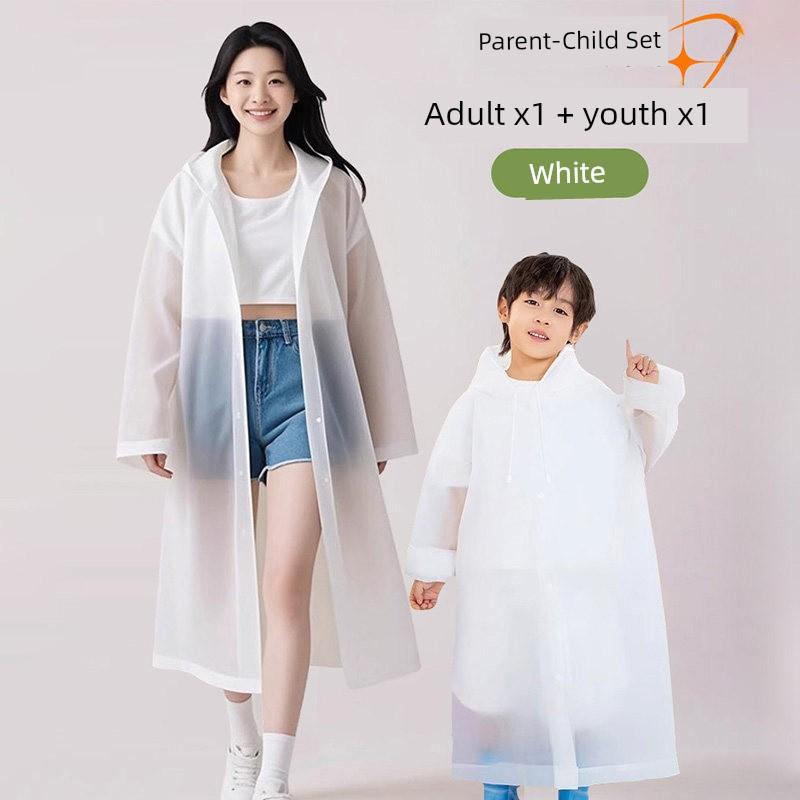 2026 New Model Children's Disposable Raincoat, Can Be Worn over a Backpack, for Boys and Girls Going to School, Rainproof, Thickened, Portable