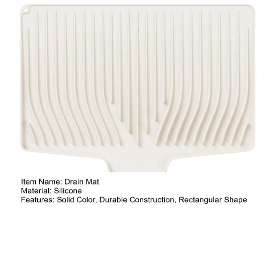 Силиконовый коврик для слива, термостойкий, наклонный дизайн, прямоугольной формы, кухонный коврик, коврик для сушки посуды в скандинавском стиле