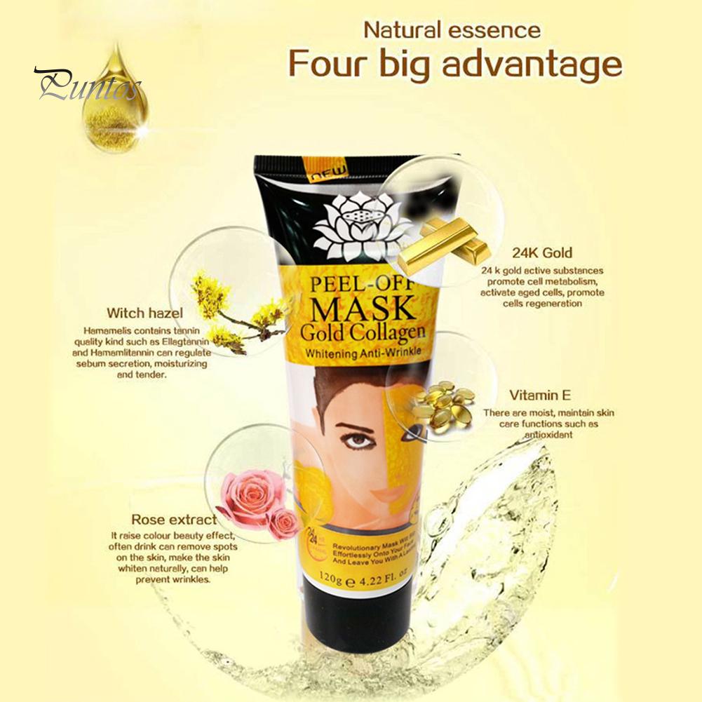 Puntos Skin Care Gold Collagen Peel Off Face Mask Anti Aging Wrinkle Blackhead Remove