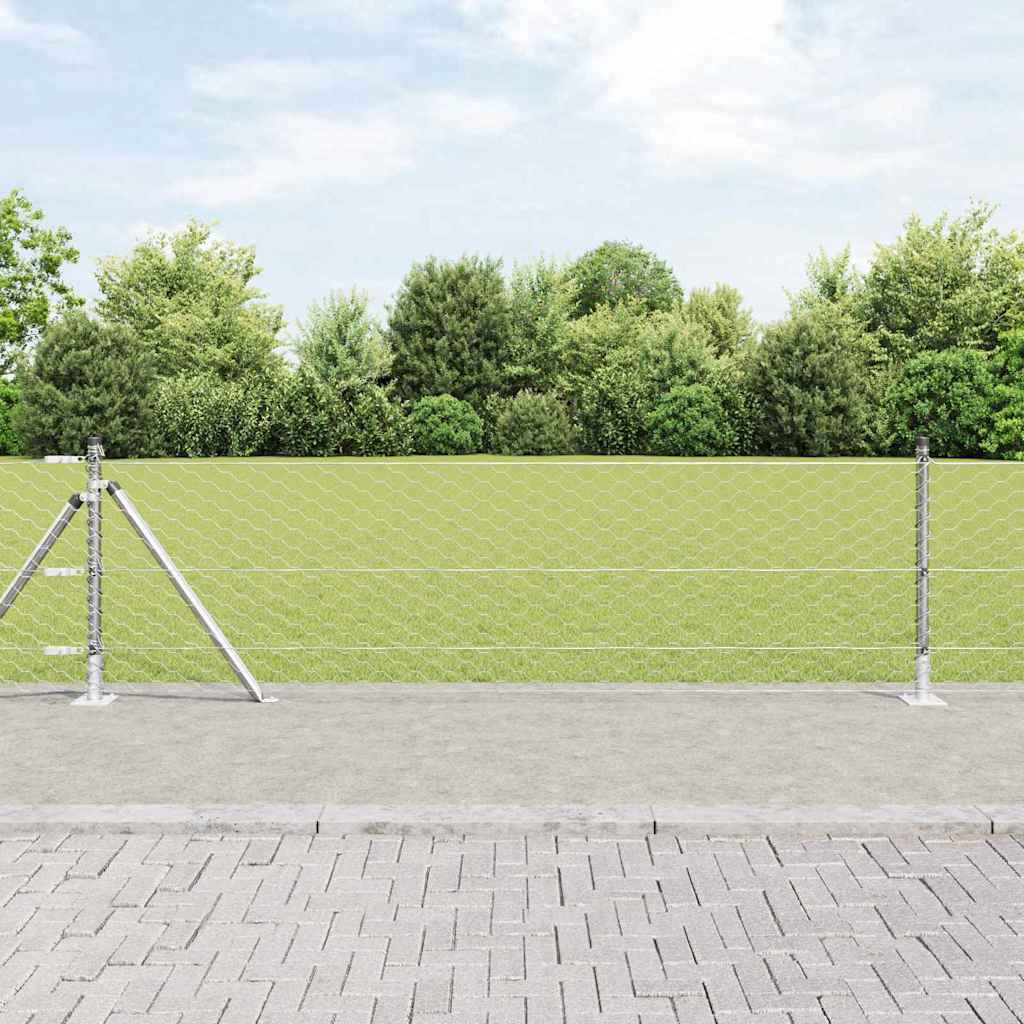 Welded Wire Fence with Concrete Foundation 10 x 0.4 m (W x H)