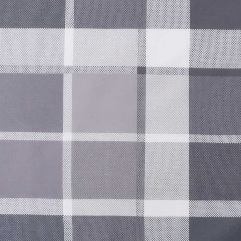 Sun Lounger Cushion Gray Checkered Pattern 186 x 58 x 4 cm Oxford Fabric