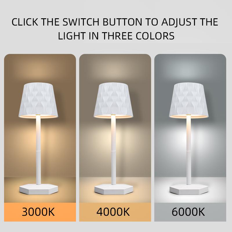 Новая волнистая настольная лампа с USB-зарядкой, сенсорное управление, 3 цвета, плавная регулировка яркости, ночник, подходит для бара, винных бутылок, настольные светильники