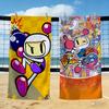 Смешная арт-игра милый мультфильм B-Бомбермен Полотенце мягкое Пляжные полотенца Поездка плавание Бассейн купание Полотенце Спортзал Спа домашний Декор Подарок Праздник