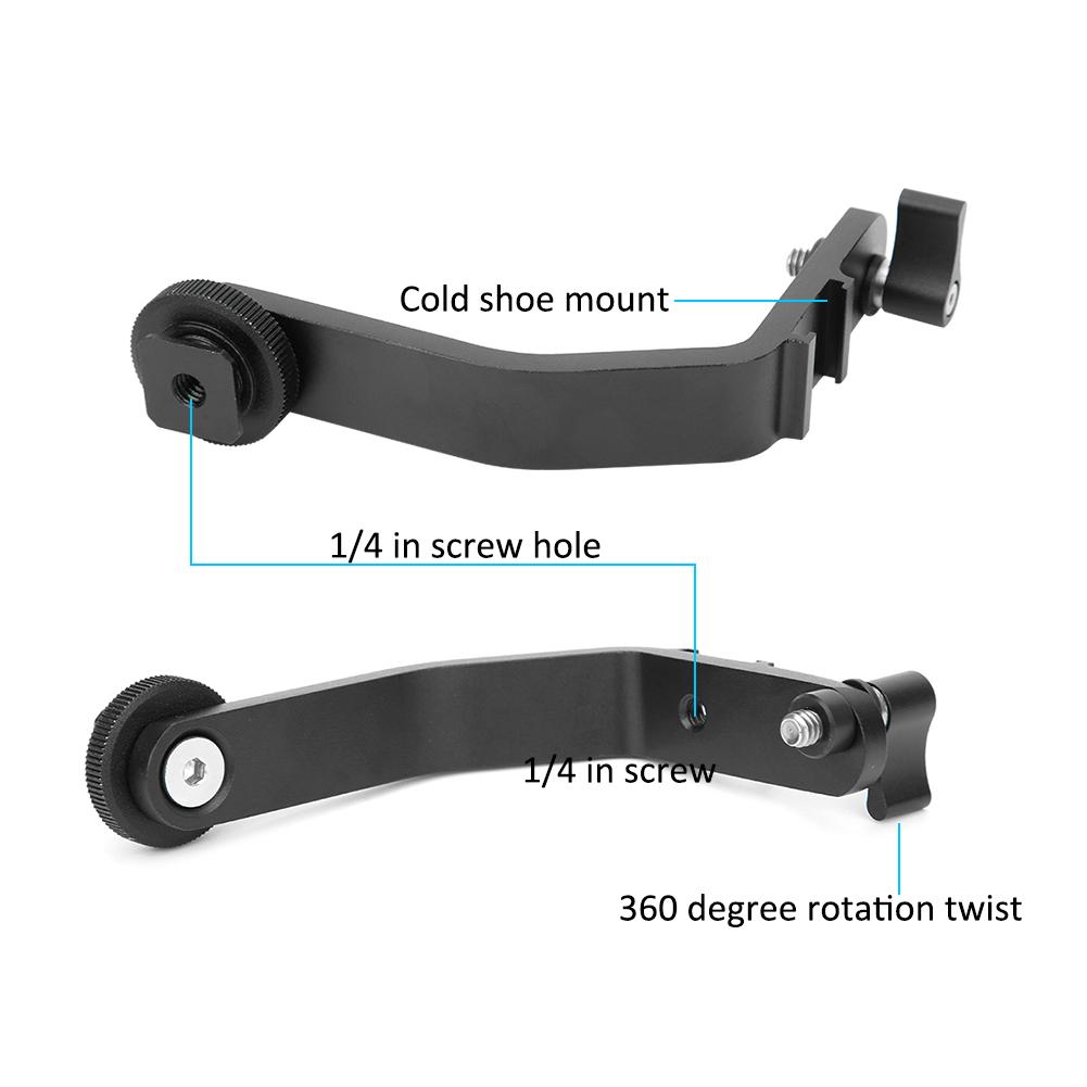 DSLR Camera Video Monitors Arm Shoe Mount L Bracket for FEELWORLD F5 F6 F6S S55 FW567 FW568