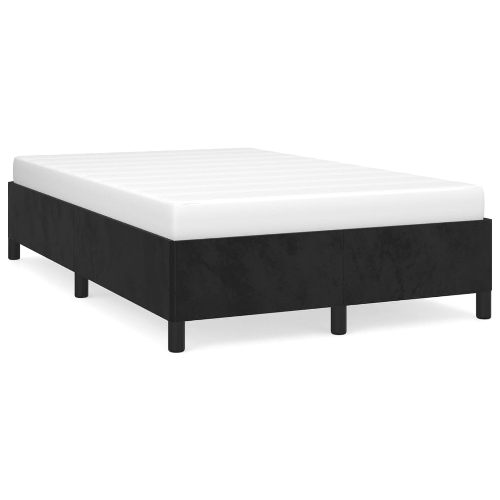 Bed Frame without Mattress Black 120 x 190 cm Velvet
