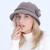 Knitted Hat Women's Autumn Winter Flower Fashion Mom Rabbit Wool Pot Hats & Caps with Thick Velvet Warmth Hat