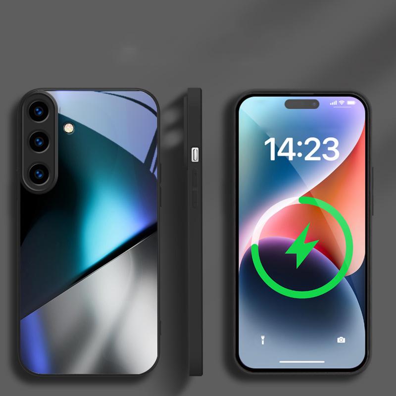 Загадочный цвет и свет Для Samsung Galaxy S26 Ultra S20 FE S21 S22+ S23 Plus S24 Ultra 25 Edge Для Magsafe Стеклянный чехол для телефона