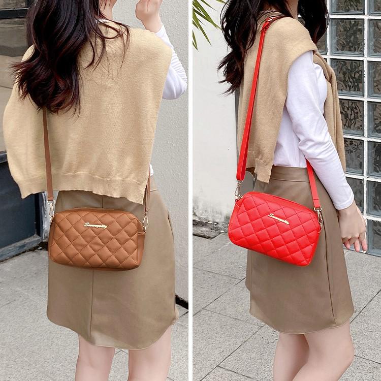 Женская сумка-кроссбоди с ромбовидной вышивкой, камера, рождественская