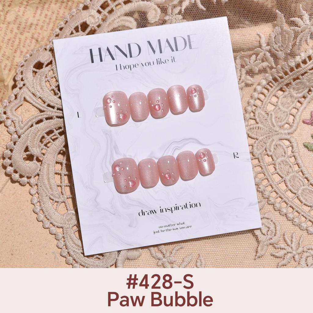 27Style Choice кошачий глаз накладные ногти короткие ручной работы накладные ногти с наклейками инструменты полное покрытие типсы с желеобразным клеем