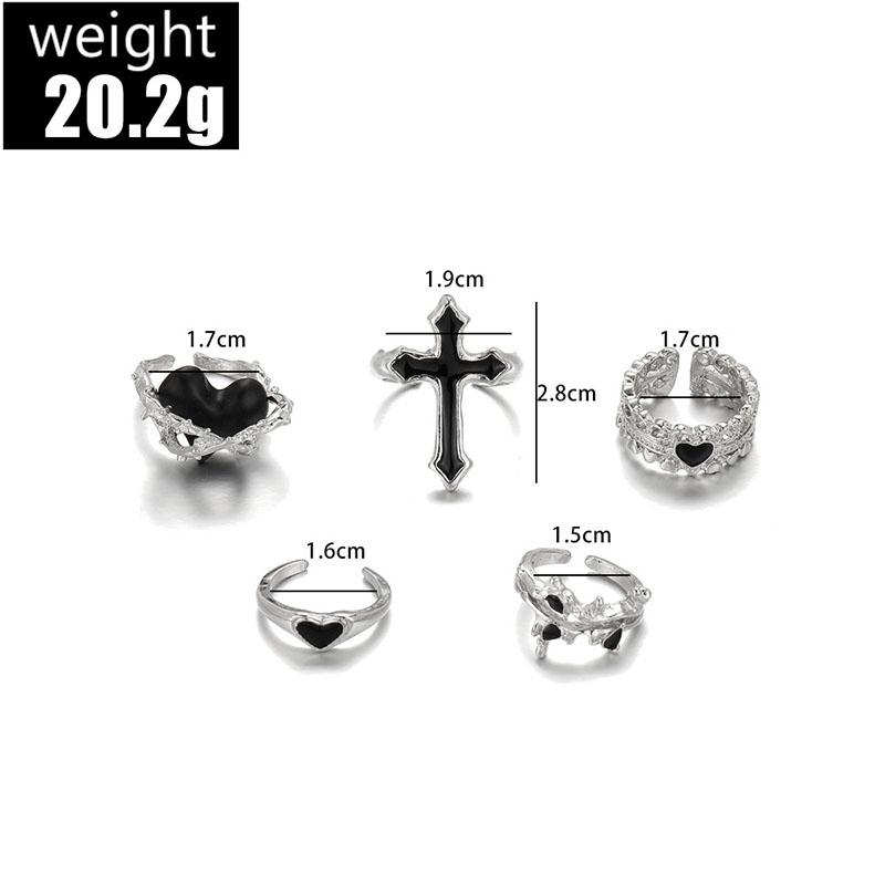 Готические модные кольца для женщин и девочек, открытое кольцо с черным сердцем и пауком в стиле хип-хоп, панк, нестандартные украшения для пальцев животных, подарок на Хэллоуин