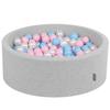 90x30cm/300 Balls Balls 7cm / 2.75in Baby Foam Ball Pit Certified Made In Eu, Light Grey:bblue/light Pink/pearl