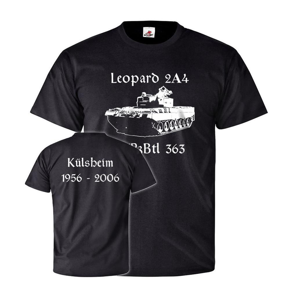 4 PzBtl 363 Leo 2A4 Panzer Kampfpanzer Leo2 Glattrohr-Kanone T-Shirt. Summer Cotton Short Sleev