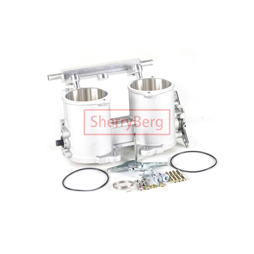 SherryBerg 55MM 55IDF TBS Throttle body For Jenvey IDF MODEL Carb 84mm tall TFP55I 55 IDF Rep. Weber Dellorto EMPI W Fuel Rail