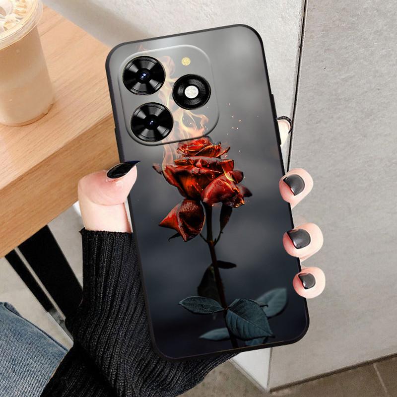 Чехол для Infinix Hot 40 Pro 40i Черный Мягкий Силикон ТПУ Защитный Чехол для Телефона Для Infinix Hot 40i Fundas Оболочка Hot40 Pro Coque
