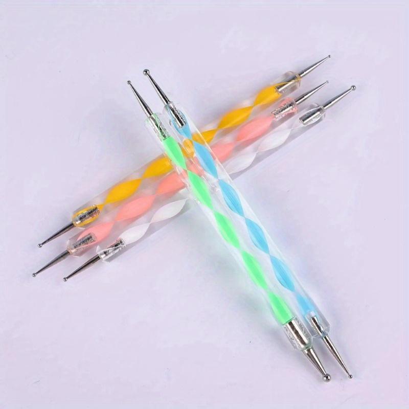 Acrylic Double Head Nail Nail Pencil Double Head Screw 5 Trinkets Dot Drill Nail Polish Glue Dot Paint Bead Sketch Dot Pen