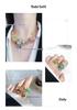 Shi Family Ldyllia Flower Pendant Necklace, Open Ring, and Elegant Colored Earring Set