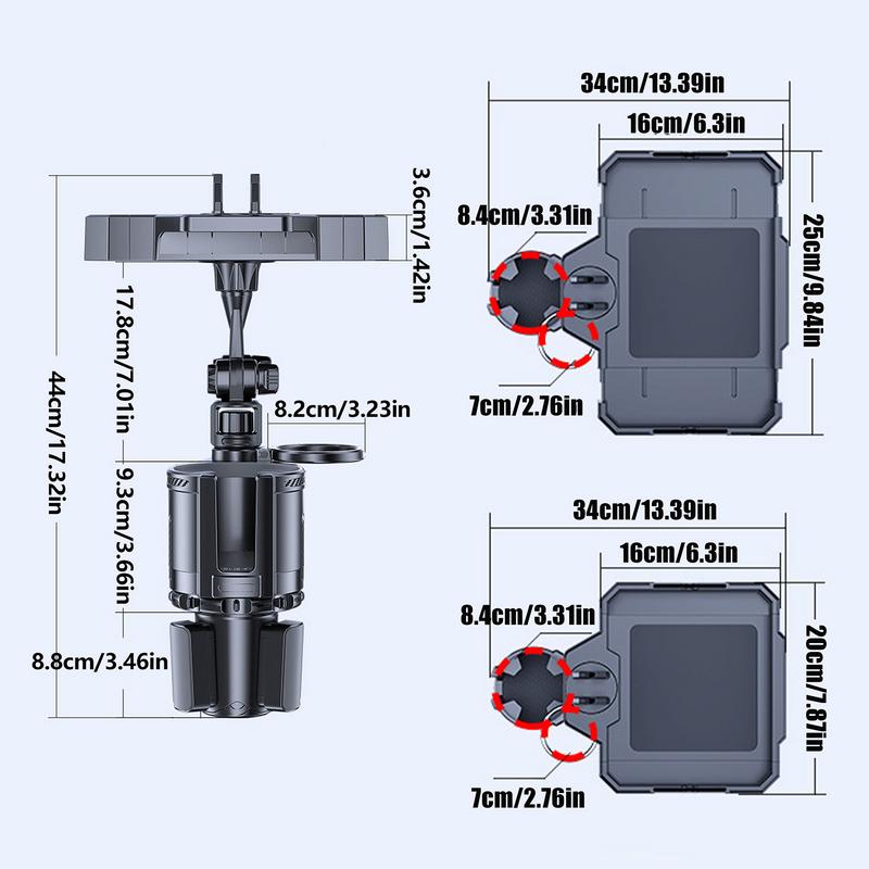 Подстаканник с подносом для автомобиля, растягивающийся держатель для стаканов с подносом, поднос для еды на вынос, съемный для караванов, минивэнов