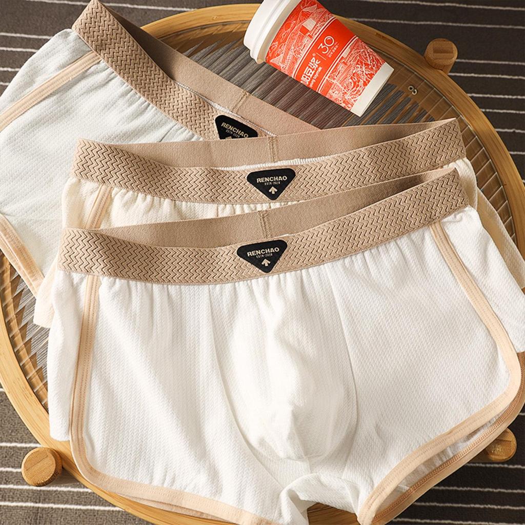 Мужские дышащие боксеры-слипы большого размера со средней посадкой и однотонной расцветкой