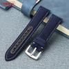 Nylon Watchband 22mm Leather Bottom Watch Strap for B-reitling M-ido O-mega Armani C-itizen Watches Band Canva Bracelet