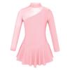 Children Figure Skating Dress Long Sleeves Mock Neck Ice Skating Gymnastics Competition Costume