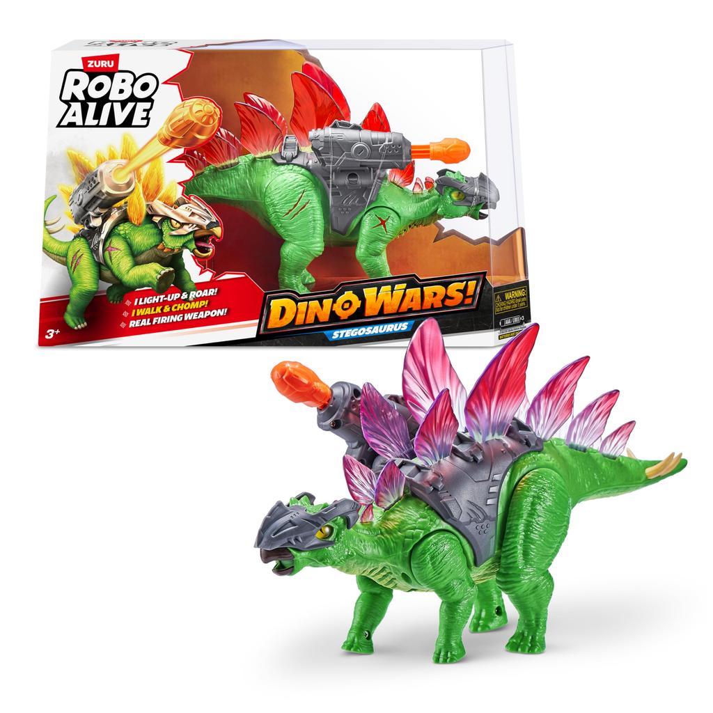 Robo Alive ZURU Dino Wars-Series 1 Stegasaurus, Multi (7131-S001)