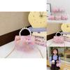 Adorable Butterfly Knot Design Children's Handbag Stylish Pearl Handle For Kids