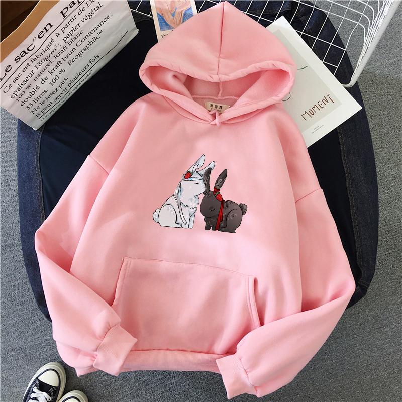 Anime Mo Dao Zu Shi Hoodie Women Streetwear Harajuku The Untamed Wangxian Bunnies Hooded Loose Long Sleeve Unisex Sweatshirts Tops
