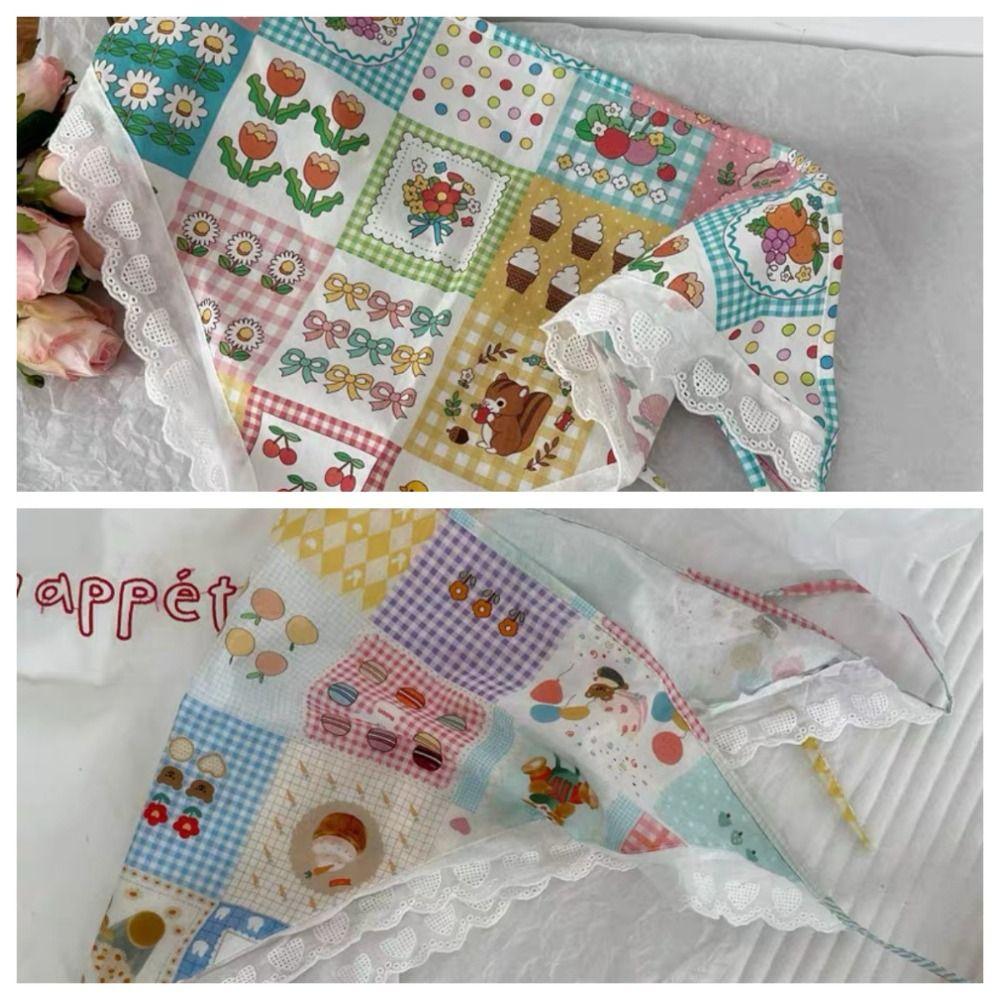 Французский стиль кружевной ободок Ins платок на голову элегантный треугольный шарф пляж