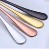 2PCS Gold Salad Spoon Fork Stainless Steel Cutlery Set Serving Spoon Set Colorful Unique Spoons Kitchen Utensils