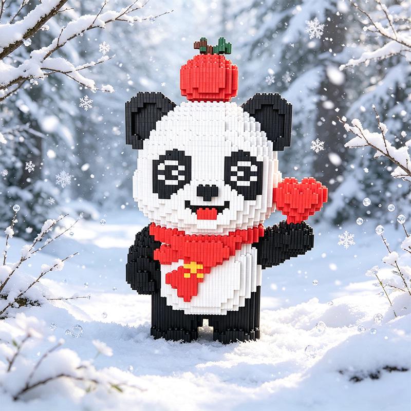 Яблоко Сердце Панда Совместимые с LEGO Летние Игрушки: Детский набор пазлов и строительных блоков