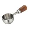 Uxcell Coffee Measuring Spoon, 1.45" X 0.7" 15ml Stainless Steel Coffee Scoop with Wooden Handle for Ground Coffee or Tea, Silver