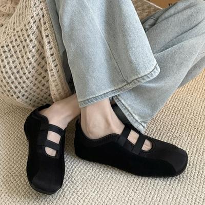 Модный сезон весна-осень повседневный наряд женские балетки 2025 новый стиль круглый носок женская обувь модные удобные балетки