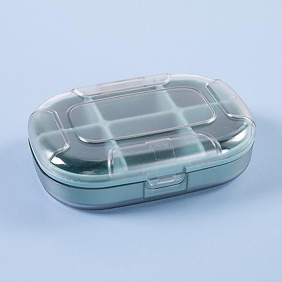 Portable Travel Pill Case 6 Grids Tablet Storage Container Moisture-proof Pill Organizer Clear View Large Capacity Small Pill Box