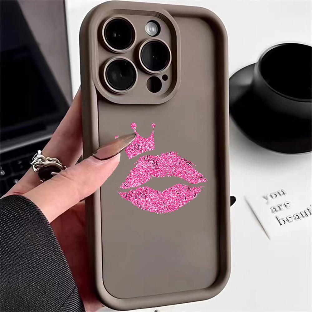 LZ20 Lips kiss design силиконовый чехол для телефона Infinix Smart 9 Hot 40i Tecno Camon 20 Pro Moto G22 G30 OnePlus Google Pixel 9 противоударный задний чехол