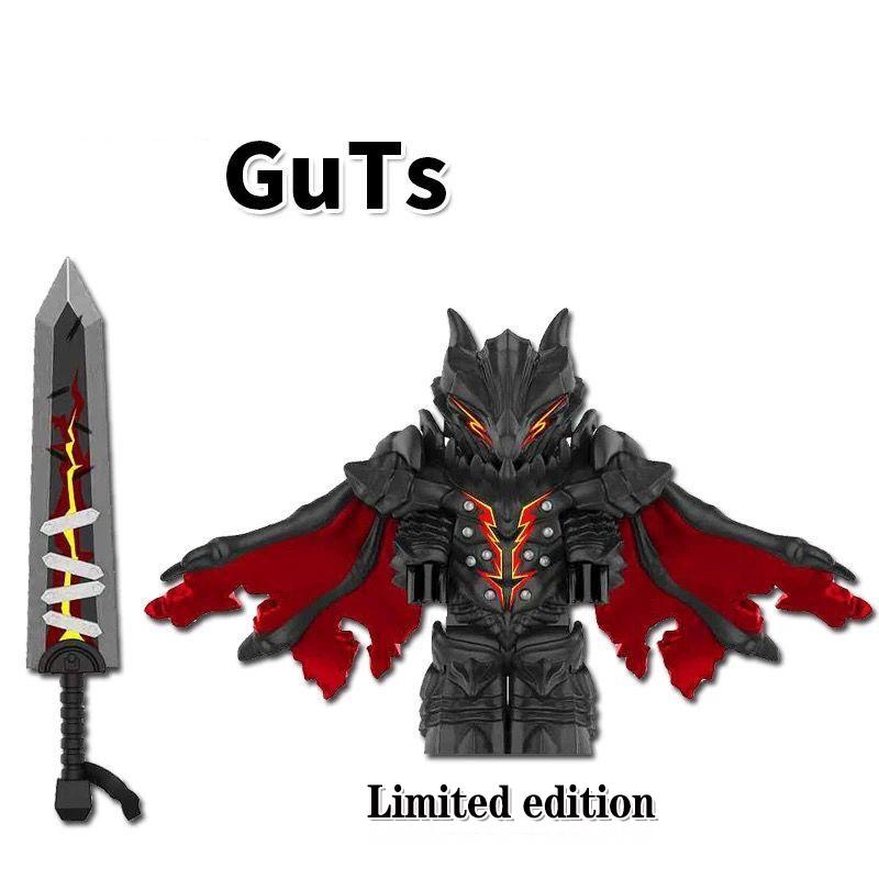 Нетоксичные блоки Wm Gp103 Аниме Мультфильм ТВ Игрушка Кубики Берсерк Гатс Строительные Блоки Для Детей Собираемые Игрушки Коллекция Подарок На День Рождения Модель