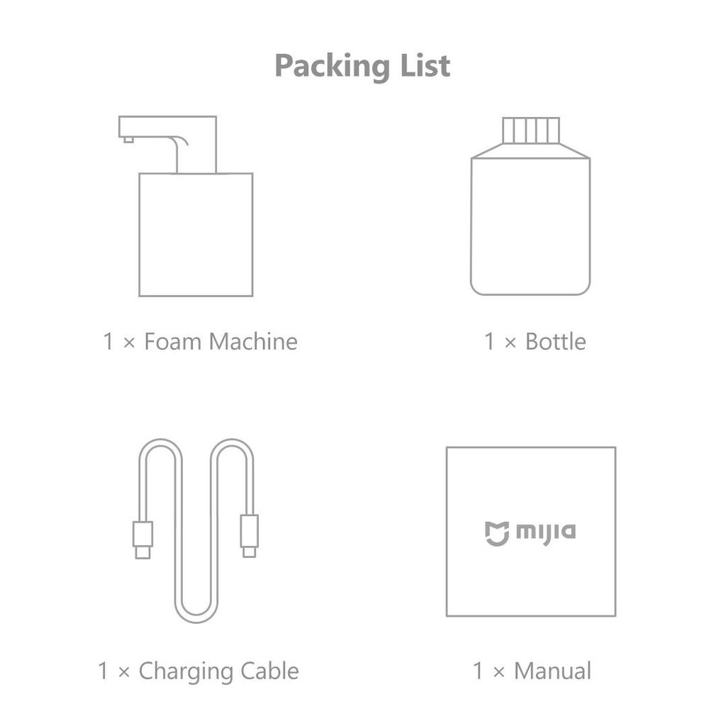 Автоматическая индукционная пенящаяся стиральная машина Xiaomi Mijia, автоматический дозатор мыла 0,25 с, инфракрасная индукция для семьи