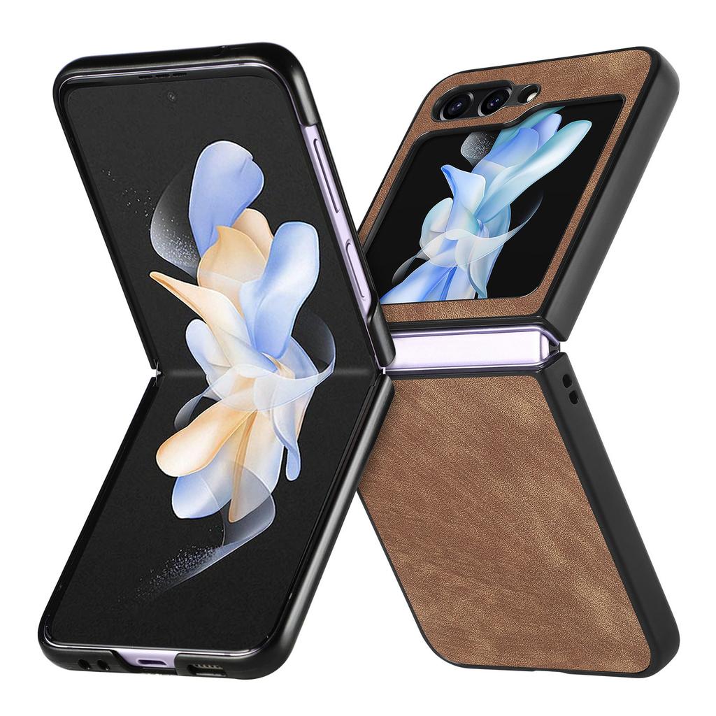 For Samsung Galaxy Z Flip7 FE 5G/Z Flip6 5G Case Vintage Leather+PC Slim Fit Phone Cover