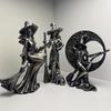Хэллоуинские фигурки ведьм Готическая хэллоуинская полимерная фигурка Ретро декор мага Фестивальный коллекционный домашний декор для стола