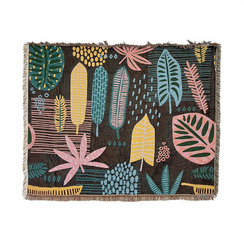 Одеяло для кемпинга на открытом воздухе, коврик для пикника, одноместное полотенце для дивана, украшение стены спальни, вязаное одеяло, нитяное одеяло