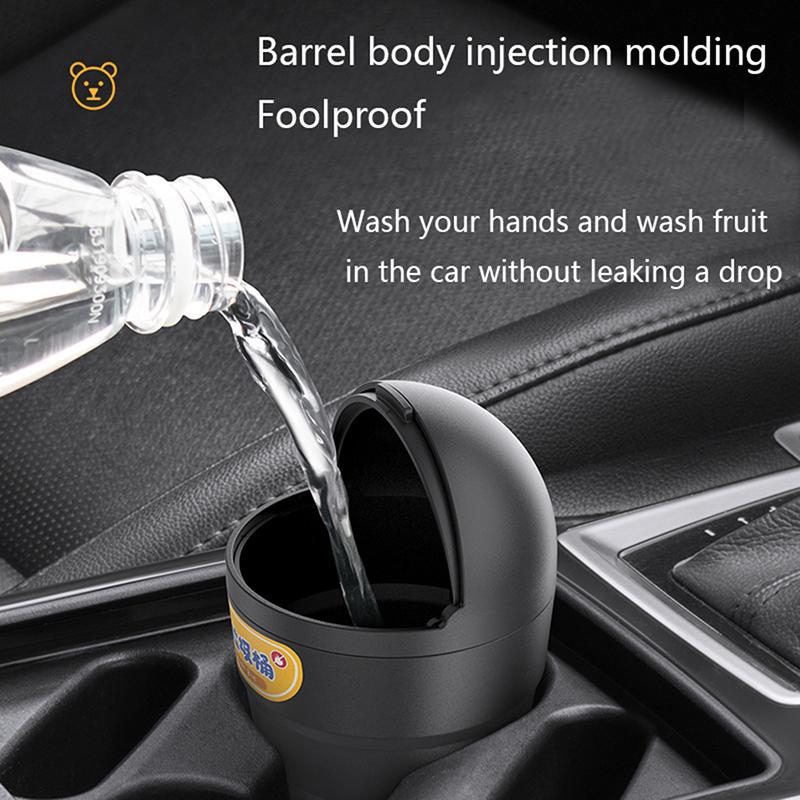Универсальный автомобильный мусорный бак, автоорганайзер, ящик для хранения с поворотной крышкой, милый мини-автомобильный герметичный мусорный бак для автомобиля для