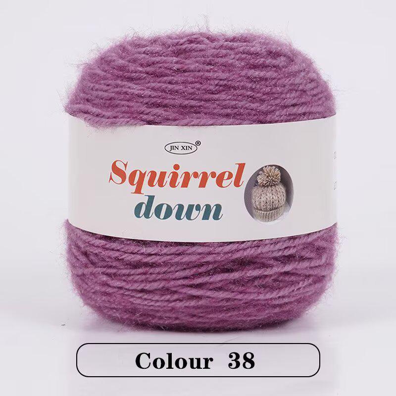 SquirrelWool 150 г Пледовое одеяло ручной вязки из меха белки с дизайном в виде букета роз