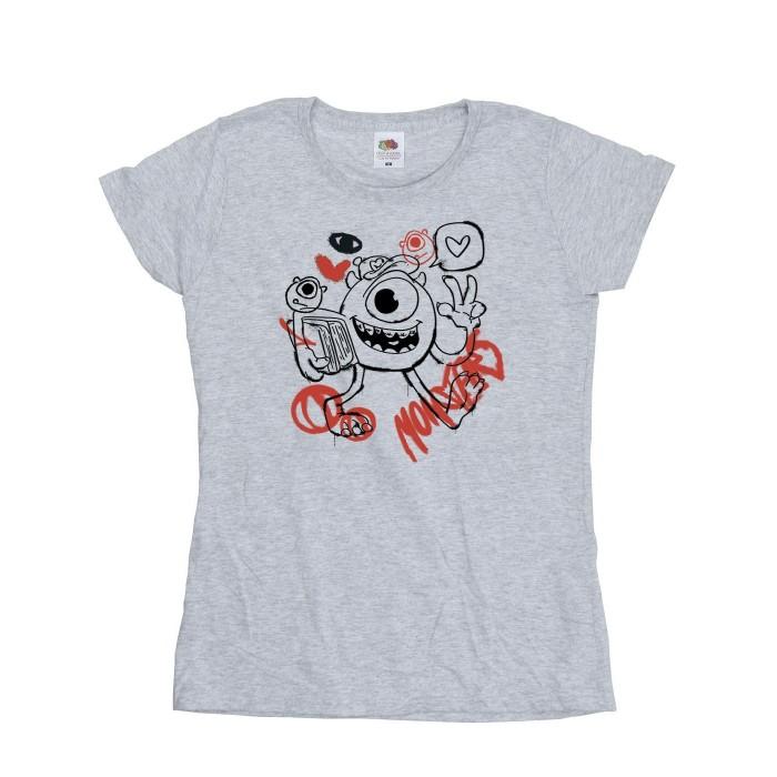 Monsters Inc Womens/Ladies Mike Graffiti T-Shirt